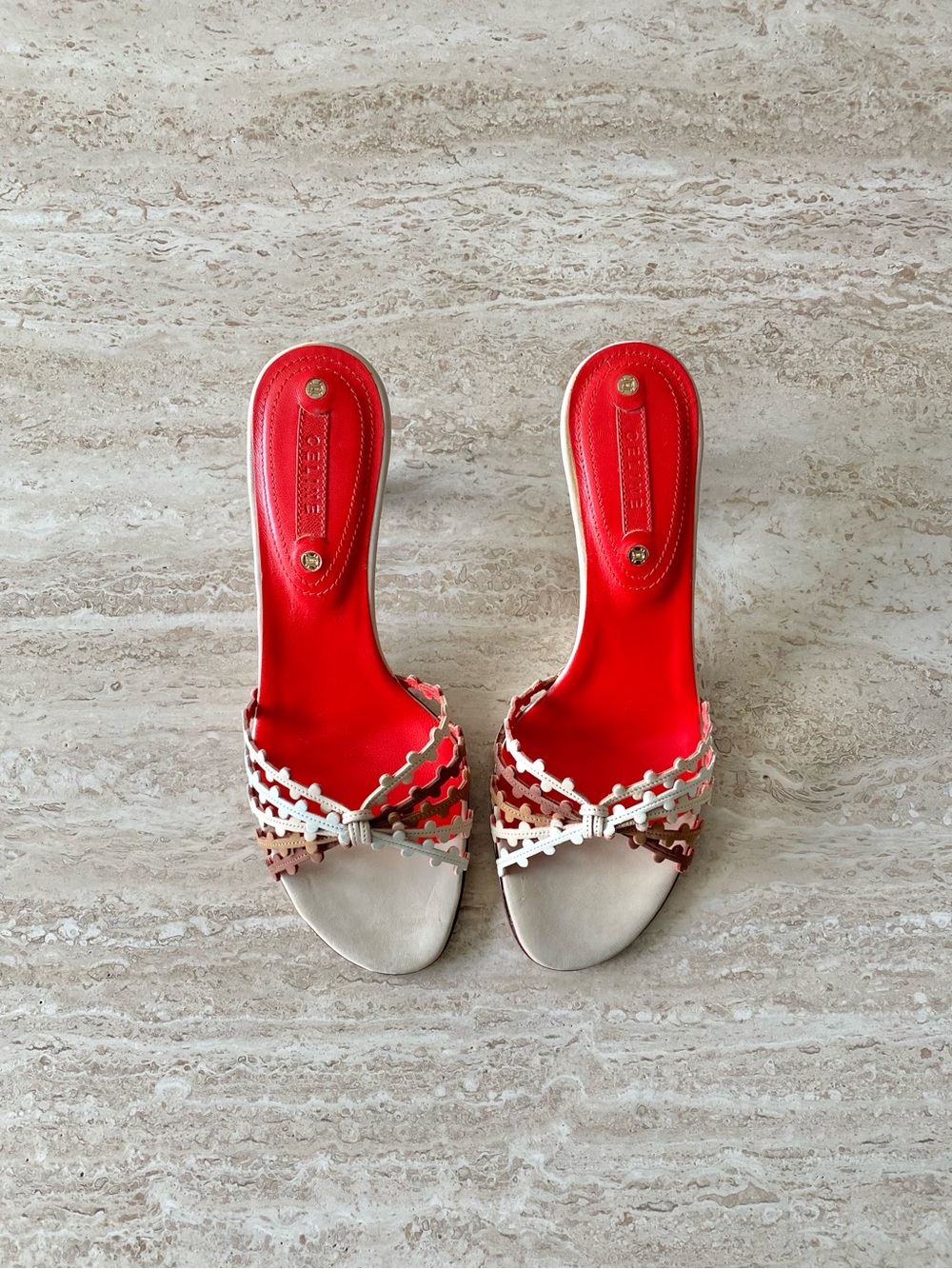 Vintage Celine Knot Strap Sandal Heels